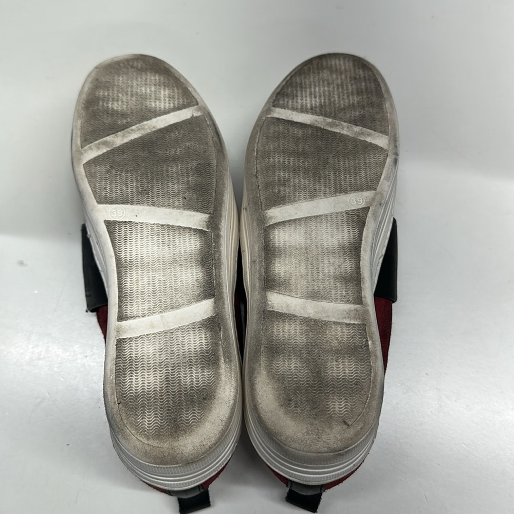Daniella Lehavi Boston Sneakers Suede Platform Slip On Shoes Red Black Size 39 9 - Picture 9 of 11